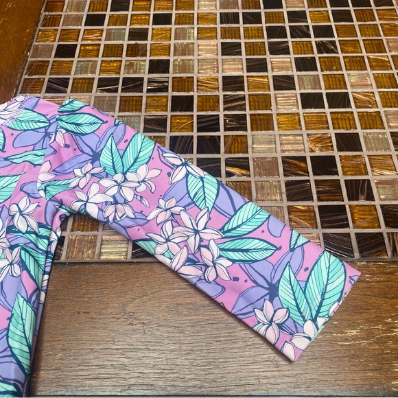 Ruffle Butts Violet Valley Rash guard - Picture 3 of 8